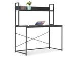 vidaXL Computertisch Schwarz 120×60×138 cm