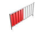Schake Mobilzaun Trapez, Blechbeschichtung: rot / weiß, Höhe: 1,2 m (3B1222RW)