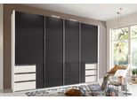 Schwebetürenschrank WIMEX "Level by fresh to go", weiß (weiß, grauglas), B:300cm H:216cm, Schränke, Schwebetürenschrank, mit Glastüren und Synchronöffnung