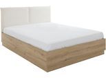 Stauraumbett GAMI, braun (artisan eiche nachbildung, weiß, artisan eiche nachbildung), B:165cm H:101cm L:206cm, Betten, Stauraumbett, Stauraumbett 160 x 200 cm mit hochklappbarem Lattenrost