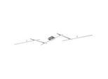 Trio Leuchten Led-Deckenleuchte , Weiß, Nickelfarben , Metall, Kunststoff , F , 245x8.5x50 cm , Farbwechsler, getrennt schaltbar, schwenkbar, Farbtemperaturwechsler , Lampen & Leuchten, LED Beleuchtung, LED-Deckenleuchten