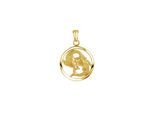 Kettenanhänger VIVANCE "925/- Sterling Silber vergoldet Sternzeichen Fische Monatsstein", gelb, Schmuckanhänger, Damen, one-size, Silber 925 (Sterlingsilber), 1,2 g, Kettenanhänger