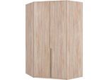 Eckkleiderschrank WIMEX "New York", braun (struktureichefarben hell), B:90cm H:236cm T:125cm, Schränke, Eckkleiderschrank, 208 oder 236cm hoch