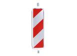 Schake Kunststoffbake Typ 40A, mit durchgehendem 40 x 40 mm Alurohr, Folie Typ 2, schraffiert, rot/gelb, doppelseitig rechts-/ linksweisend (360572SKA)