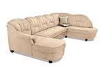 Home affaire Wohnlandschaft »Budapest, viel Platz, Breite 288cm, zeitlos und elegant, U-Form«, wahlweise mit Bettfunktion