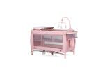 Chipolino Reisebett Bella 2 Ebenen seitlicher Eingang Musikmobile Wickelauflage pink