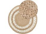 Teppich DIKILI Beige ø 120 cm Jute