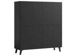 Highboard Phuket ca. 120x132 cm Schwarz