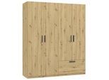 Drehtürenschrank Milos Eiche Artisan