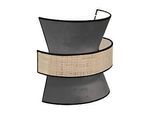 Wandleuchte Gatsby, Samt/Rattan, anthrazit, B 300 x T 300 x H 150 mm, 2 x E27, meet by Paperflow