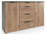 Wimex Kombikommode "Level by fresh to go" 2-türig mit 4 Schubladen, soft-close Funktion, 135cm breit, 84cm hoch