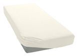 Spannbettlaken BELLANA "bellana by nature", beige (natur), L:200cm, Single-Jersey, Obermaterial: 100% Baumwolle, Bettlaken, Spannbettlaken, aus Bio-Baumwolle