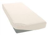 Spannbettlaken BELLANA "bellana by nature", beige (creme), L:200cm, Single-Jersey, Obermaterial: 100% Baumwolle, Bettlaken, Spannbettlaken, aus Bio-Baumwolle