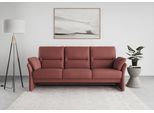 DOMO collection 3-Sitzer "Pina, schmale Armlehnen, mit Federkern, kompakt & elegant" Hoher Sitzkomfort, Microfaser hochflorig, beere, Breite 219 cm