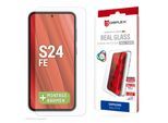 Displex Displayschutzglas »Real Glass + Case« für Samsung Galaxy S24 FE Displayschutzfolie, Schutzfolie, Bildschirmschutz, kratz- & stossfest