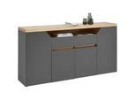 Sideboard Pepe Graphitfarben/Eiche Artisan
