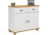 Idimex Apothekerkommode Colmar , Weiß, Braun , Holz , Kiefer , Vintage , 91x79x39 cm , FSC Mix , Wohnzimmer, Kommoden & Sideboards, Kommoden