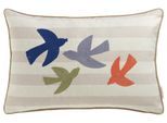 Dekokissen TOM TAILOR HOME "Birds", lila (lila, bestickt), B:58cm L:38cm, Mischgewebe, Dekokissen_Sitzkissen_Kissenhüllen, bestickt, mit Naturfaseranteil