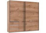 Schwebetürenschrank WIMEX "Level by fresh to go", braun (plankeneichefarben), B:250cm H:236cm T:65cm, Schränke, Schwebetürenschrank