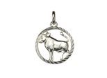 Kettenanhänger VIVANCE "925/- Sterling Silber Sternzeichen Stier", weiß, Schmuckanhänger, Damen, one-size, Silber 925 (Sterlingsilber), 0,8 g, Kettenanhänger