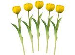 Kunstblume CREATIV GREEN "Tulpe", gelb, H:37cm, Kunststoff, Kunstpflanzen, mit real-touch-Blüten