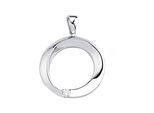 Kettenanhänger JOBO "Anhänger rund", silber (silber 925, weiß), Schmuckanhänger, Damen, Silber 925 (Sterlingsilber), Kettenanhänger, 925 Silber mit Zirkonia