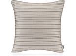 Dekokissen H.O.C.K. "Jordi", beige (beige, taupe, gestreift), B:50cm H:10cm L:50cm, Polyester, Dekokissen_Sitzkissen_Kissenhüllen