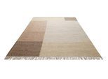 Teppich GREEN LOOOP "Valentin GL-82301", braun (braun beige,braun beige), B:200cm H:4mm L:290cm, Jute, Teppiche, Teppich, Naturfaser Teppich aus 80% Jute 20% Baumwolle, mit Fransen, Wohnzimmer