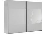 Schwebetürenschrank WIMEX "Easy", weiß (weiß, weißglas), B:180cm H:210cm T:65cm, Schränke, Schwebetürenschrank, mit Teilglas