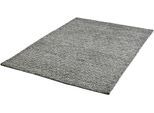 Wollteppich OBSESSION "My Jaipur 334", grau (graphit), B:80cm H:14mm L:150cm, Wolle, Teppiche, Handweb Teppich, Rauten Muster, reine Wolle, handgewebt