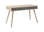 Schreibtisch Lena Grau/Natur Echtholz/MDF ca. 120x60 cm