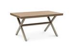 Idimex Gartentisch Isola , Naturfarben , Metall , Mode , 150x76x89 cm , Gartenmöbel, Gartentische, Gartentische