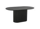Mid.you Esstisch, Schwarz, Holz, Holzwerkstoff, Eiche, furniert, rechteckig, Säule, 160x75x90 cm, Esszimmer, Tische, Esstische