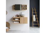 Waschbeckenschrank aus Teakholz 90 Typo