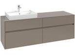Villeroy & Boch Waschtischunterschrank Collaro C02200 1600x548x500mm 4 Ausz. Waschtisch li Cashmere C02200VN