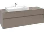 Villeroy & Boch Waschtischunterschrank Collaro C026B0 1600x548x500mm m. Bel. 4 Ausz. Waschtisch li M C026B0VQ