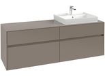 Villeroy & Boch Waschtischunterschrank Collaro C02300 1600x548x500mm 4 Ausz. Waschtisch re Soft Gree C02300AF