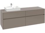 Villeroy & Boch Waschtischunterschrank Collaro C07800 1600x548x500mm 4 Ausz. Waschtisch li Cashmere C07800VN