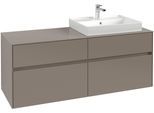 Villeroy & Boch Waschtischunterschrank Collaro C08600 1400x548x500mm 4 Ausz. Waschtisch re White Oak C08600AA