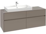 Villeroy & Boch Waschtischunterschrank Collaro C08900 1400x548x500mm 4 Ausz. Waschtisch li Cashmere C08900VN