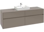 Villeroy & Boch Waschtischunterschrank Collaro C07700 1600x548x500mm 4 Ausz. Waschtisch mittig White C07700AA