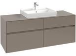 Villeroy & Boch Waschtischunterschrank Collaro C08400 1400x548x500mm 4 Ausz. Waschtisch mittig Volca C08400VL
