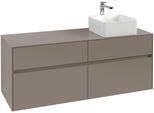 Villeroy & Boch Waschtischunterschrank Collaro C04700 1400x548x500mm 4 Ausz. Waschtisch re Soft Gree C04700AF