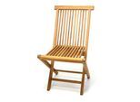 VCM Gartenstuhl Teak Holz klappbar massiv Holzstuhl Balkonstuhl behandelt Maße B. 46x H. 89x T. 62cm