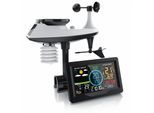 Brandson Funkwetterstation mit 5 in 1 Außensensor - LED Farbdisplay - DCF - Thermometer Hygrometer Barometer - Windgeschwindigkeit - Regenmenge