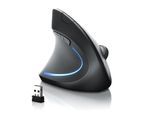 CSL - Maus kabellos für Linkshänder - Vertikalmaus Bluetooth und 2,4 Ghz Wireless Funkmaus - vertikal ergonomisch - Vorbeugung gegen Mausarm - für PC