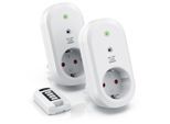 BEARWARE Dimmbare Funksteckdosen - Set mit Fernbedienung - 2er Set für den Innenbereich Indoor + 1 Fernbedienung - Steckdose