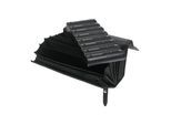 HMF Kellner Geldbörse aus Leder mit verstellbarem Gürtel, Kellnertasche mit Euro-Geldwechsler und Reißverschlussfach, 20,5 x 10 x 6,5 cm, Schwarz