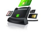 CSL USB Chipkartenleser - SmartCard Reader - Cardreader - smart Card Reader - unterstützt Smart Cards und SIM Cards, Sdcard, Micro Sd
