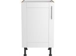 Spülenschrank KOCHSTATION "KS-Ahus", braun (weiß matt, wildeiche nachbildung), B:50cm H:87cm T:58,4cm, Schränke, Spülenschrank, Breite 50 cm